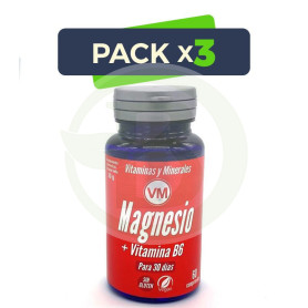 Pack 3x Magnesio + Vitamina B6 Envase De 60 Comprimidos Ynsadiet