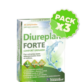 Pack 3x Diureplan Forte 30 Comprimidos Ynsadiet