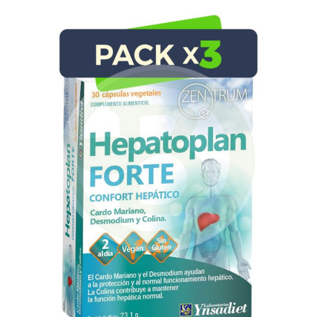 Pack 3x Hepatoplan Forte 30 Capsulas Vegetales Ynsadiet