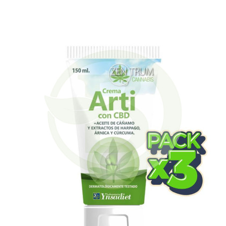 Pack 3x Zentrum Crema Arti-Cbd 150Ml Ynsadiet