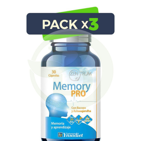 Pack 3x Memory Pro 30 Cápsulas Ynsadiet