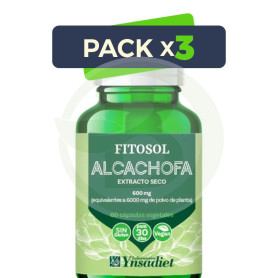 Pack 3x Fitosol Alcachofa 60 Cápsulas Ynsadiet
