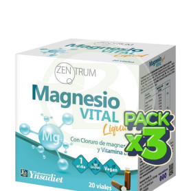 Pack 3x Zentrum Magnesio Vital Liquid 20 Viales Ynsadiet