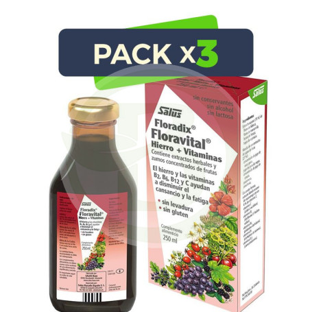 Pack 3x Floravital Jarabe 250Ml. Salus