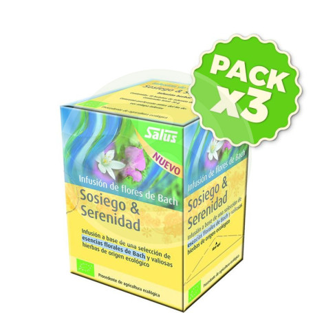 Pack 3x Infusión Flores de Bach Sosiego y Serenidad Salus