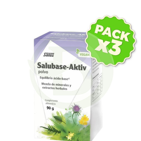 Pack 3x Salubase Aktiv Polvo Nuevo 90 Gr Salus