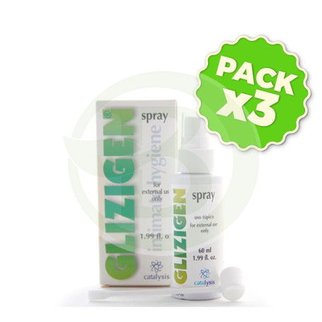 Pack 3x Glizigen Gel Íntimo Spray 60Ml. Catalysis