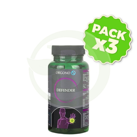 Pack 3x Orgono Defender 60 Cápsulas Silicium