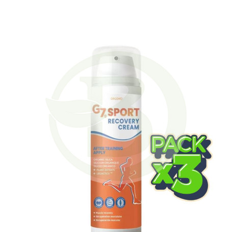 Pack 3x G7 Orgono Sport Recovery Cream 200 Ml Silicium