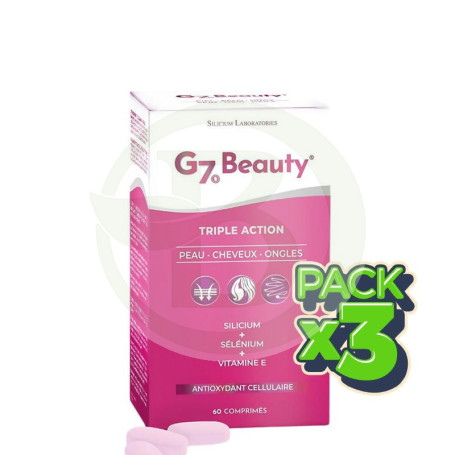 Pack 3x G7 Beauty 60 Comprimidos Silicium