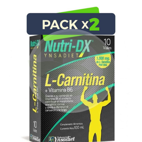 Pack 2x Nutri Dx L-Carnitina 10 Ampollas Ynsadiet