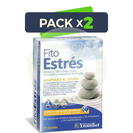 Pack 2x Zentrum Fito Estres 30 Cápsulas Vegetales