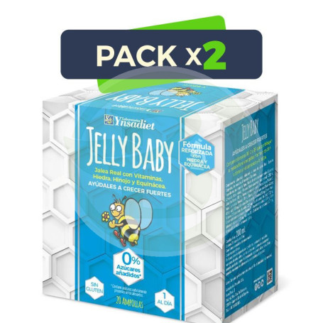 Pack 2x Jelly Baby 0% Azucar Caja De 20 Ampollas Ynsadiet
