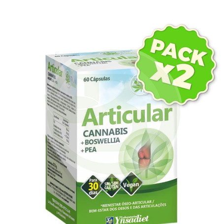 Pack 2x Articular Cannabis 60 Capsulas Ynsadiet