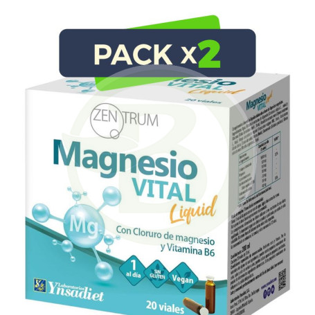 Pack 2x Zentrum Magnesio Vital Liquid 20 Viales Ynsadiet
