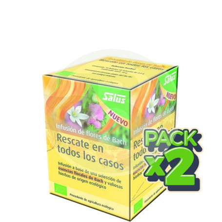 Pack 2x Infusión Flores de Bach Rescate en Todos los Casos Salus