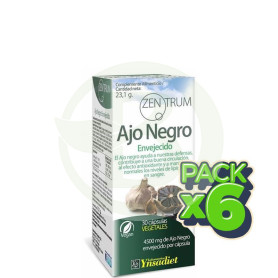 Pack 6x Zentrum Extracto de Ajo Negro Envejecido 30 Cápsulas Ynsadiet