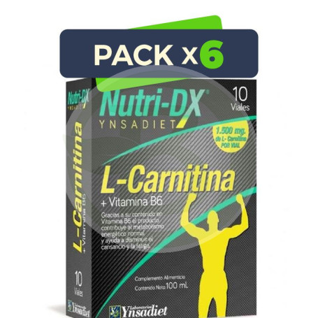 Pack 6x Nutri Dx L-Carnitina 10 Ampollas Ynsadiet