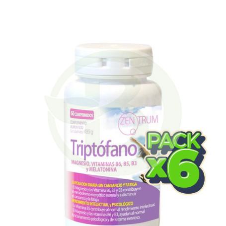 Pack 6x Zentrum Triptófano 60 Comprimidos Ynsadiet