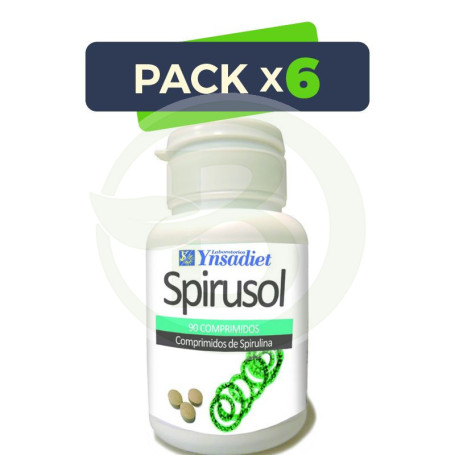 Pack 6x Spirusol 500Mg. 90 Comprimidos Ynsadiet