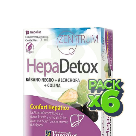 Pack 6x Hepadetox 10 Ampollas Ynsadiet