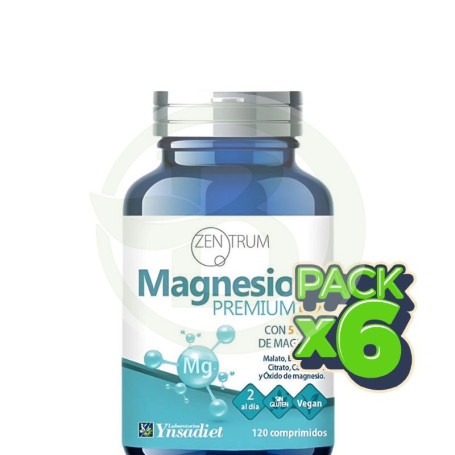 Pack 6x Magnesio Premium 5 Sales 120 Comprimidos Ynsadiet