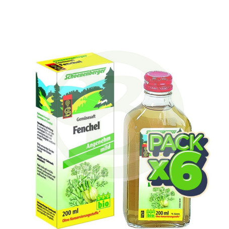 Pack 6x Jugo de Hinojo 200Ml. Salus