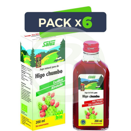 Pack 6x Jugo de Higo Chumbo 200Ml. Salus