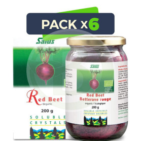 Pack 6x Remolacha Roja en Cristales 200Gr. Salus