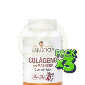 Pack 3x Colágeno con Magnesio 180 comprimidos Ana María Lajusticia