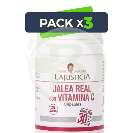 Pack 3x Jalea Real con Vitamina C 60 Cápsulas Ana María Lajusticia