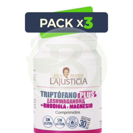 Pack 3x Triptófano Plus con Ashwagandha 60 Comp. Ana María Lajusticia