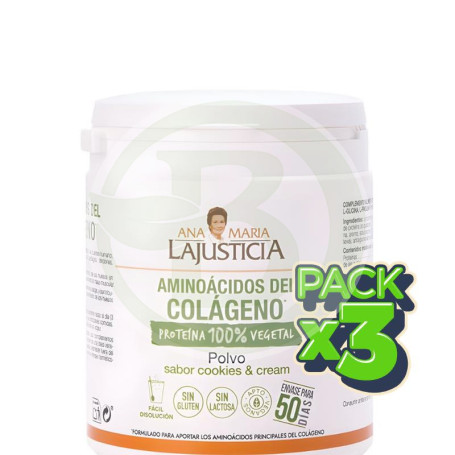 Pack 3x Aminoácidos del Colágeno en Polvo 350G Ana María Lajusticia