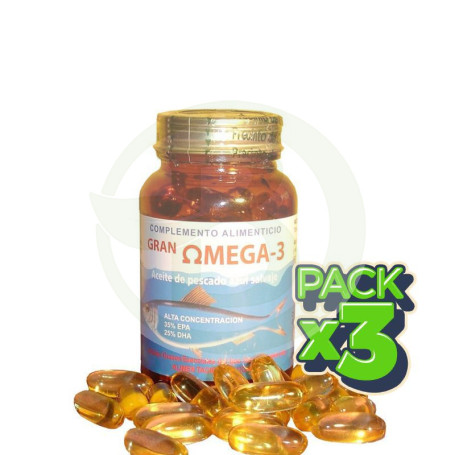 Pack 3x Gran Omega 3 Golden Green 60 Cápsulas