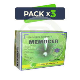 Pack 3x Memocer Golden Green 60 Cápsulas