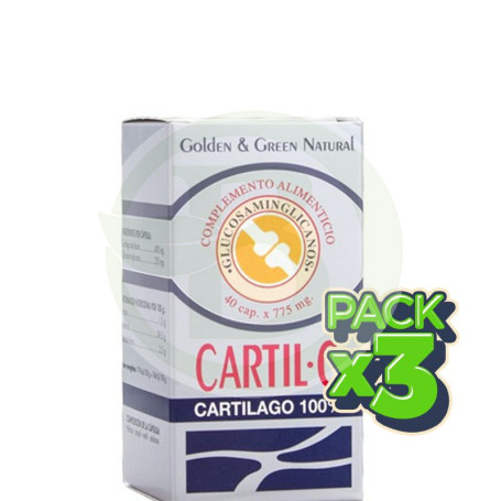 Pack 3x Cartil G Golden Green 40 Cápsulas
