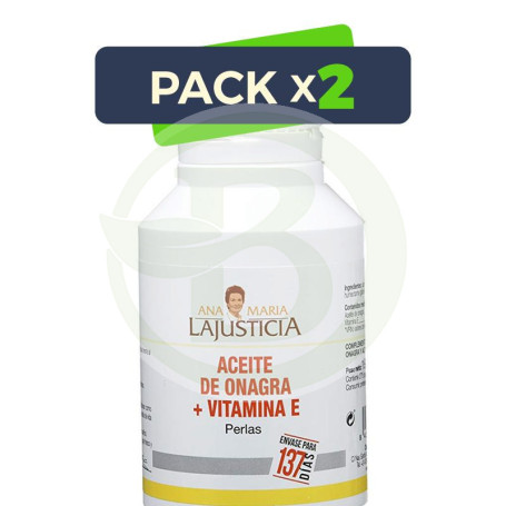 Pack 2x Aceite De Onagra + Vit.E 275 Perlas Ana M. Lajusticia