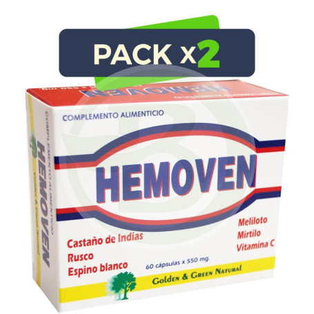 Pack 2x Hemoven 60 Cápsulas Golden Green