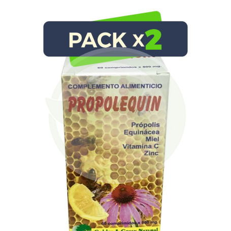 Pack 2x Propolequin 60 Comprimidos Golden Green