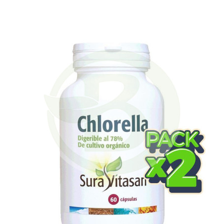 Pack 2x Chlorella 60 Cápsulas Sura Vitasan