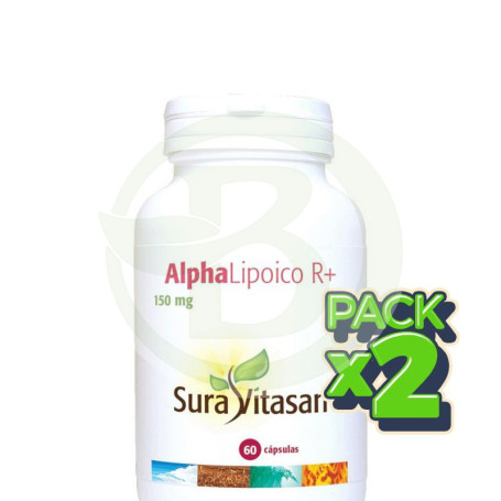 Pack 2x Alpha Lipóico R+ 60 Cápsulas Sura Vitasan