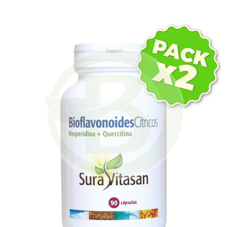 Pack 2x Bioflavonoides Cítricos 90 Cápsulas Sura Vitasan