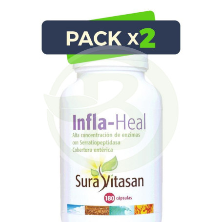 Pack 2x Infla Heal 180 Cápsulas Sura Vitasan