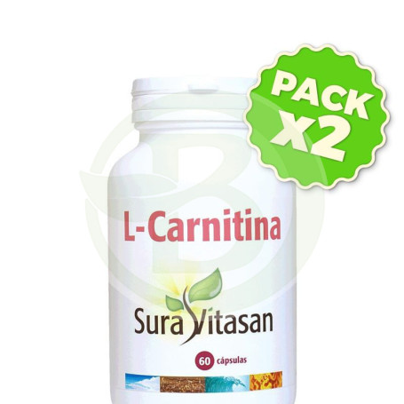 Pack 2x L-Carnitina 500Mg. 60 Cápsulas Sura Vitasan