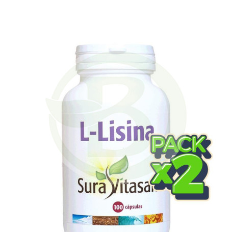 Pack 2x L-Lisina 500Mg. 100 Cápsulas Sura Vitasan