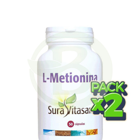 Pack 2x L-Metionina 500Mg. 50 Cápsulas Sura Vitasan