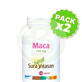 Pack 2x Maca 750Mg. 120 Cápsulas Sura Vitasan