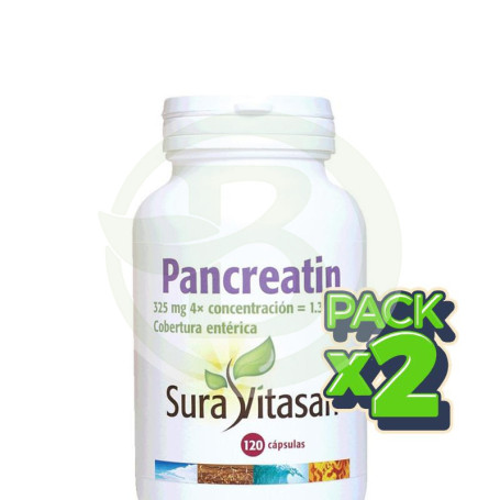 Pack 2x Pancreatín 1.300Mg. 120 Cápsulas Sura Vitasan