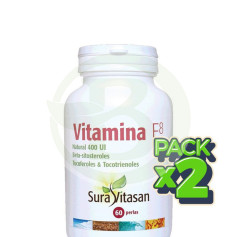Pack 2x Vitamina E8 400U.I. 60 Perlas Sura Vitasan
