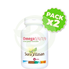 Pack 2x Omega 3/6/7/9 90 Perlas Sura Vitasan